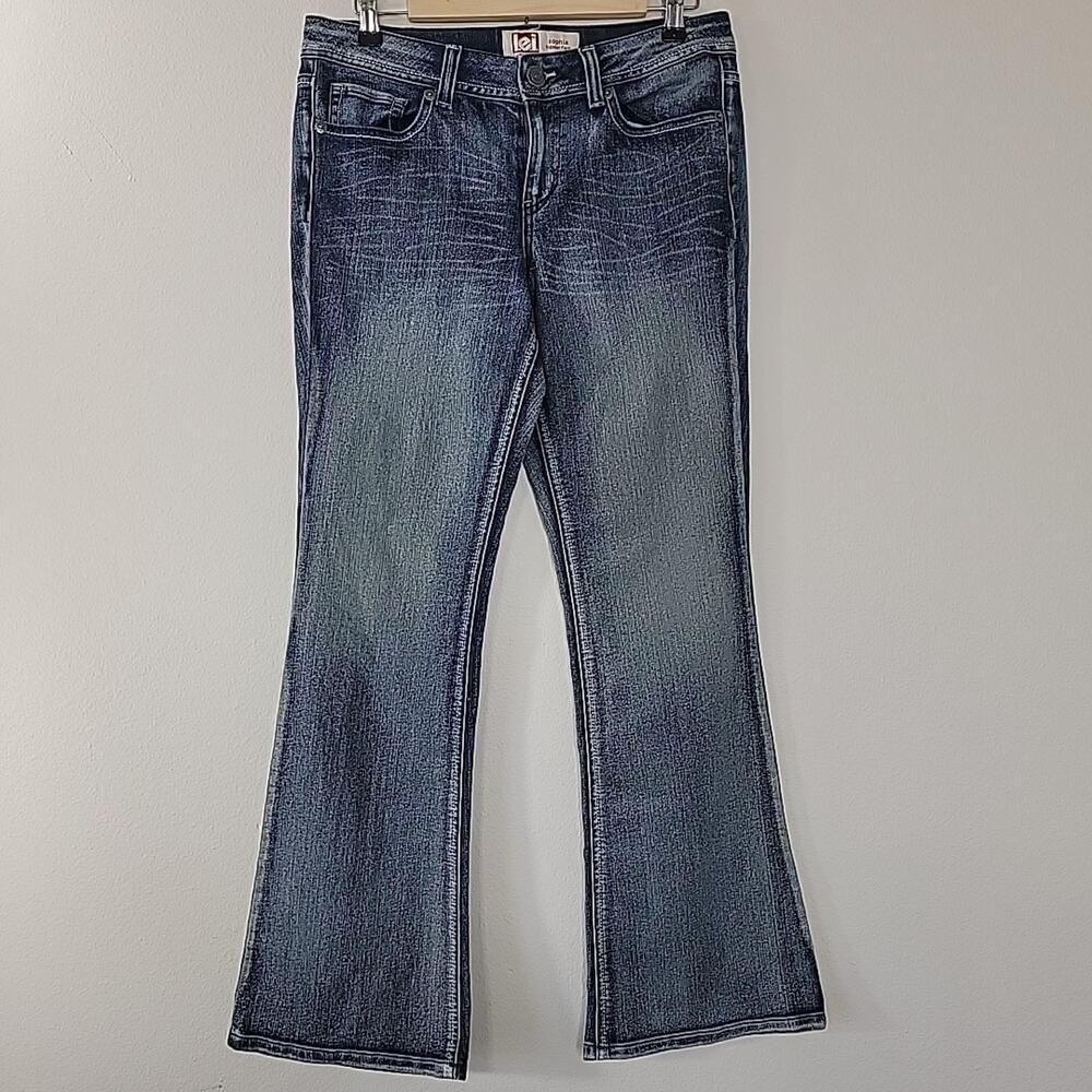 LEI Sophia Hipster‎ Flare Jeans Women's Size 11 Regular Medium Wash Y2K Style